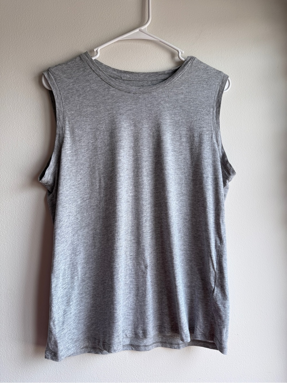 Quince Gray Cotton Modal Sleeveless Muscle Tank Top M